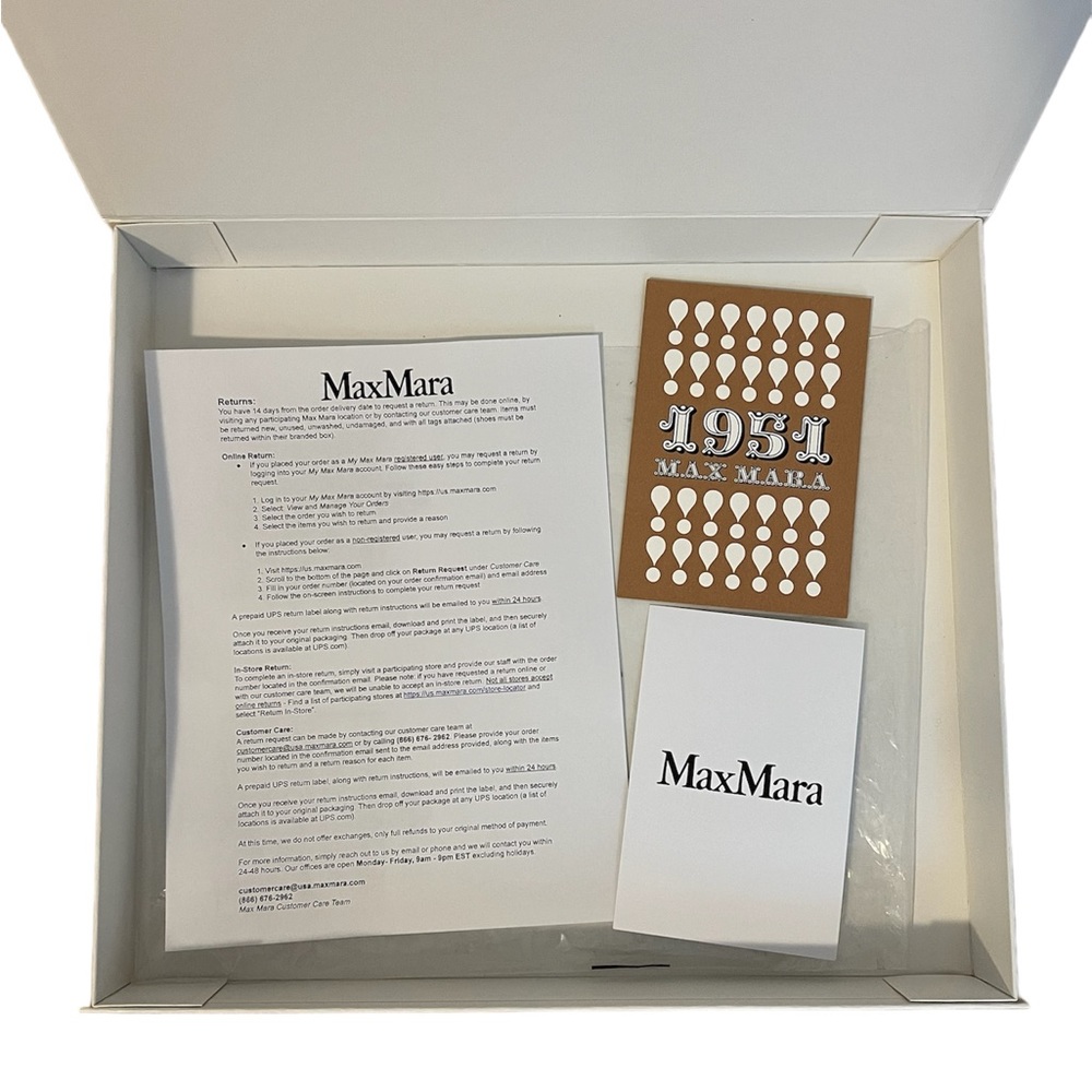 MaxMara Gift Storage Box/Cards/Letter - Picture 6 of 10